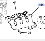 Выпускной коллектор левый Chevrolet Tahoe / Escalade 2021-н.в. 12696384 ; 12680995