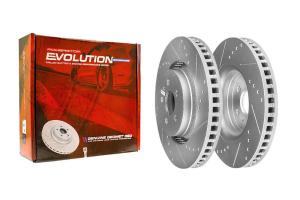 Диск тормозной задний к-кт Evolution с перфорацией и насечками Ford Mustang 2015-2023 2.3L EcoBoost Power Stop AR85161; FR3Z 2C026 B; GR3Z 2C026 D; GR3Z 2C026 E