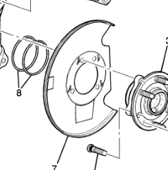 Щиток тормозного диска передний левый Chevrolet Tahoe / Escalade 2021-н.в. 23363946