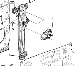 Стеклоподъемник задней левой двери Cadillac Escalade (ESV) 2014-2020 84043806 ; 22921496 ; 23274660