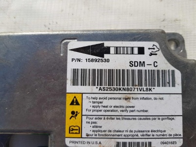 Блок управления AIR BAG Cadillac Escalade 2006-2008 15892530; 22759738; 23369683