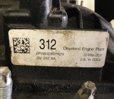 ДВС 2.3L Ecoboost Ford Mustang 2015-2017 JR3Z 6006 G ; KX6Z 8678 A