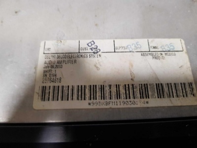 Аудио усилитель Cadillac CTS 2002-2007 25764618