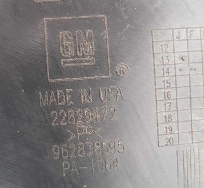 Подкрылок/Локер задний правый Chevrolet Camaro 2009-2015 22829472