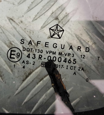 Стекло задней форточки левое Chrysler PT Cruiser 2000-2010 4724703AD/AE/AF; 5257961AD/AE/AF/AG