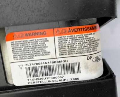 Air bag пассажира Lincoln Navigator 2007-2010 9L7Z 78044A74 BA ; AL74 78044A74 AB/AA ; 9L74 78044A74 BA ; 7L74 78044A74 BB/BA/AK/AJ/BB