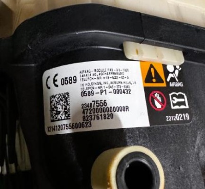 Подушка Безопасности пассажирская Cadillac Escalade 2015-2019 84249345 ; 23487556 ; 23221806 ; 23202890 ; 23255515