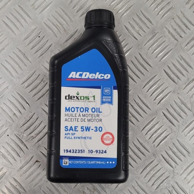 Масло моторное синтетическое 5W30 Dexos1 Gen3 (0,946л) ACDelco 109324